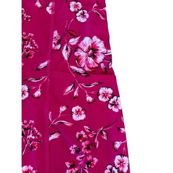 Johnny Was Misty Fall Everyday Tennis Dress L Pink Floral Print Racerback $270 - Picture 7 of 13
